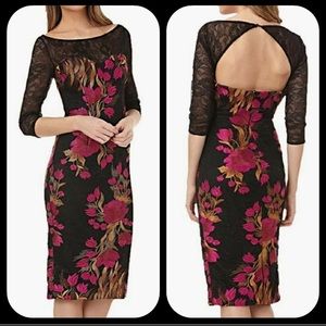 JS COLLECTION LACE MIDI DRESS SIZE 14 NEW